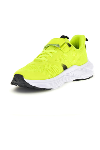 Diadora Snipe 4 Jr neongelbe Turnschuhe mit Klettverschluss aus atmungsaktivem Stoff