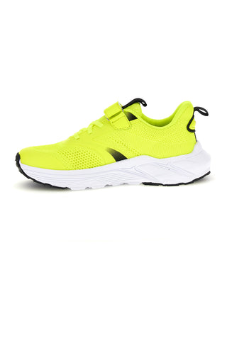Diadora Snipe 4 Jr neongelbe Turnschuhe mit Klettverschluss aus atmungsaktivem Stoff