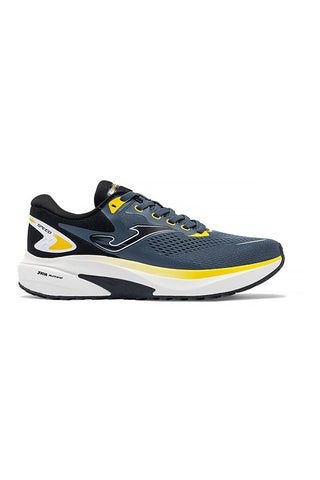 Dunkelgraue Laufschuhe mit gelben atmungsaktiven Einsätzen Joma Speed 2622