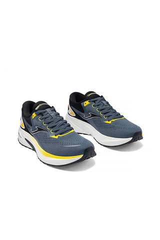 Dunkelgraue Laufschuhe mit gelben atmungsaktiven Einsätzen Joma Speed 2622
