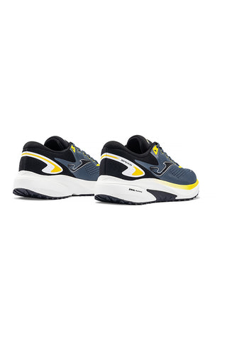 Dunkelgraue Laufschuhe mit gelben atmungsaktiven Einsätzen Joma Speed 2622