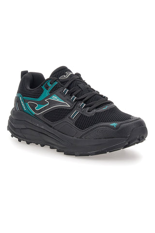 Männer schwarz und türkis Trail-Schuhe mit Stollen Sohle Joma TKSHOS2691