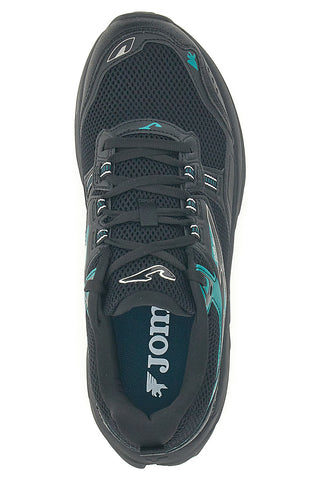 Männer schwarz und türkis Trail-Schuhe mit Stollen Sohle Joma TKSHOS2691