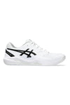 Tennisschuhe weiß schwarz Stabilität Dämpfung Asics Gel-dedicate 8