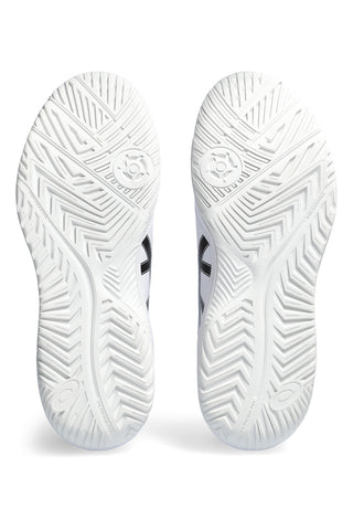 Tennisschuhe weiß schwarz Stabilität Dämpfung Asics Gel-dedicate 8