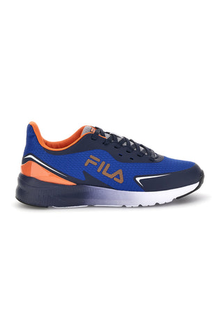 Sneakers blu con lacci e inserti arancioni Fila Crusher Teens
