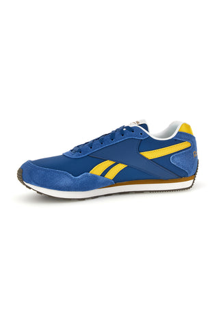 Blaue und gelbe Turnschuhe mit kontrastierenden Einsätzen Reebok Glide Low