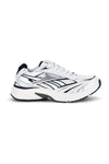 Weiße Turnschuhe mit marineblauen und silbernen Einsätzen Reebok Belwave
