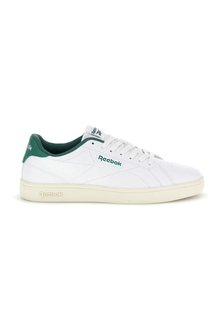 Sneakers bianche con dettagli verdi in pelle Reebok Court clean