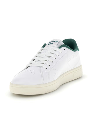 Weiße Turnschuhe mit grünen Lederdetails Reebok Court clean