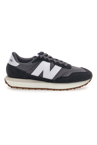 Sneakers grigie da ginnastica in pelle e tessuto New balance Ms237ga