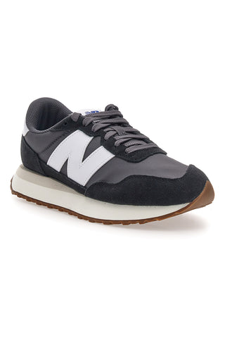 Graue Leder und Stoff Turnschuhe New balance Ms237ga