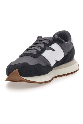 Graue Leder und Stoff Turnschuhe New balance Ms237ga