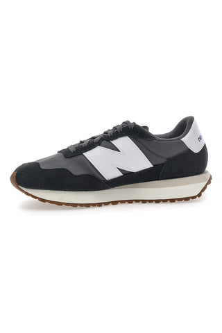 Graue Leder und Stoff Turnschuhe New balance Ms237ga