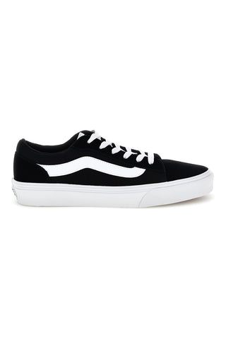 Schwarze Turnschuhe mit weißem Einsatz low profile Vans Vero LS
