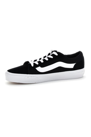Schwarze Turnschuhe mit weißem Einsatz low profile Vans Vero LS