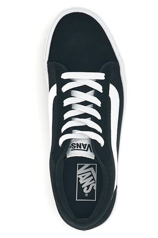 Schwarze Turnschuhe mit weißem Einsatz low profile Vans Vero LS