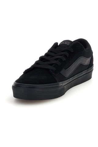 Schwarze Turnschuhe mit schwarzem Einsatz low profile Vans Vero LS