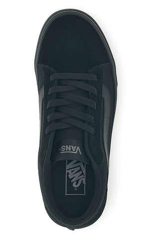 Schwarze Turnschuhe mit schwarzem Einsatz low profile Vans Vero LS