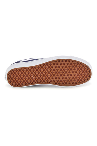 Blaue Turnschuhe mit weißem Einsatz low profile Vans Vero LS