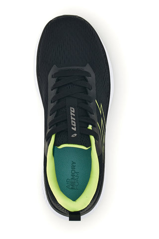 Schwarz grün atmungsaktive Memory Foam Sportschuhe Lotto Speedride 900 II