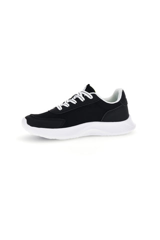 Scarpe da fitness nere con inserti gialli e Air Memory Foam Lotto Run 90 Amf Jr