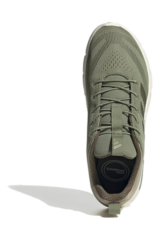 Leichte schwarze Mesh-Sneakers mit elastischen Schnürsenkeln Adidas Cloudfoam Flex
