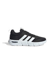 Leichte schwarze Mesh-Sneakers mit elastischen Schnürsenkeln Adidas Cloudfoam Flex