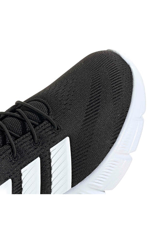 Leichte schwarze Mesh-Sneakers mit elastischen Schnürsenkeln Adidas Cloudfoam Flex