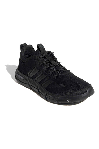 Leichte schwarze Mesh-Sneakers mit elastischen Schnürsenkeln Adidas Cloudfoam Flex