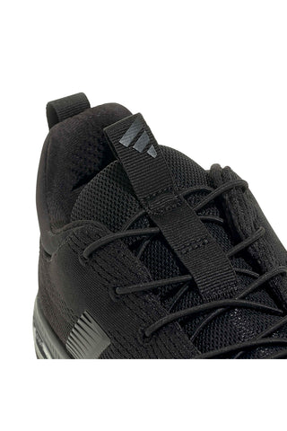 Leichte schwarze Mesh-Sneakers mit elastischen Schnürsenkeln Adidas Cloudfoam Flex