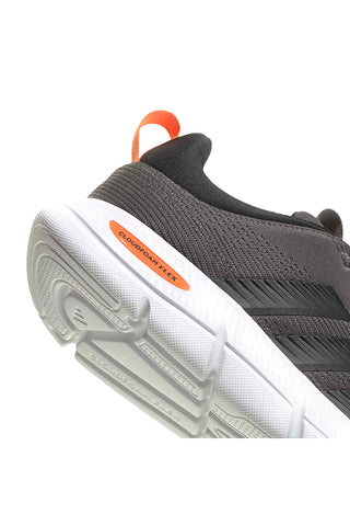 Leichte graue Mesh-Sneakers mit elastischen Schnürsenkeln Adidas Cloudfoam Flex
