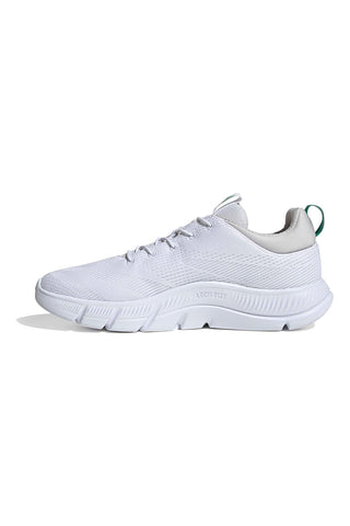 Leichte weiße Mesh-Sneakers mit elastischen Schnürsenkeln Adidas Cloudfoam Flex