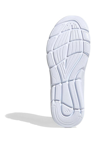 Leichte weiße Mesh-Sneakers mit elastischen Schnürsenkeln Adidas Cloudfoam Flex