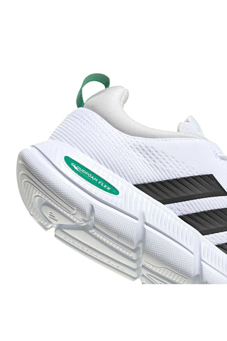 Leichte weiße Mesh-Sneakers mit elastischen Schnürsenkeln Adidas Cloudfoam Flex