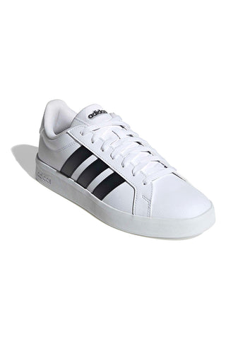 Weiße Sneakers mit schwarzen Streifen Adidas GRAND COURT BASE 3.0