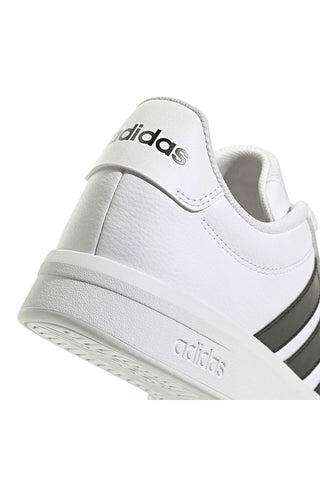Weiße Sneakers mit schwarzen Streifen Adidas GRAND COURT BASE 3.0