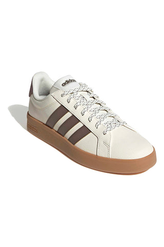 Beige Sneaker mit braunen Streifen Adidas GRAND COURT BASE 3.0