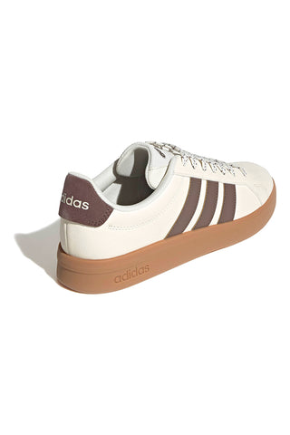 Beige Sneaker mit braunen Streifen Adidas GRAND COURT BASE 3.0
