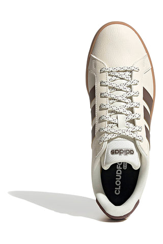 Beige Sneaker mit braunen Streifen Adidas GRAND COURT BASE 3.0