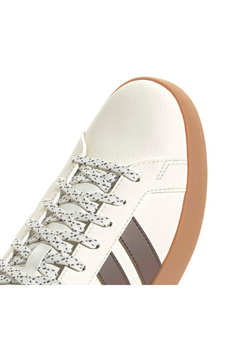 Beige Sneaker mit braunen Streifen Adidas GRAND COURT BASE 3.0