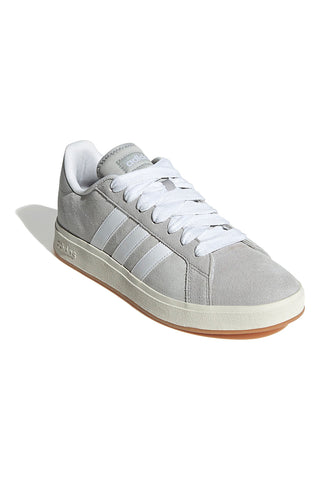 Graue Sneakers mit weißen Details im Retro-Stil Adidas Grand Court Base 00s