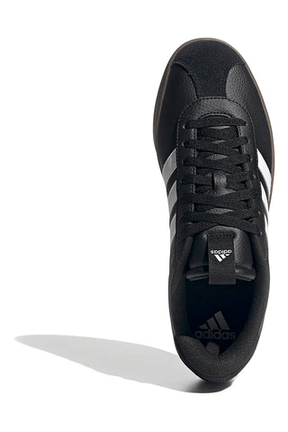 Schwarze Sneakers mit weißen Details und Gummisohle Adidas Vl Court 3.0
