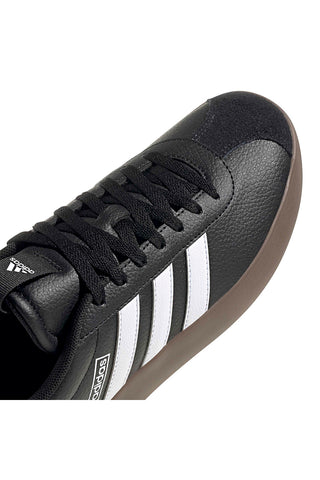 Schwarze Sneakers mit weißen Details und Gummisohle Adidas Vl Court 3.0