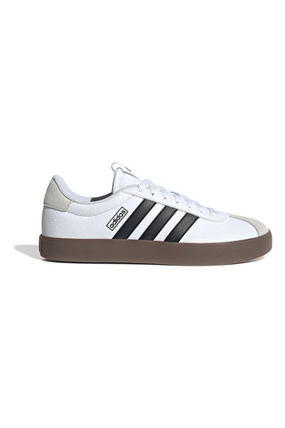 Weiße Sneakers mit schwarzen Details und Gummisohle Adidas Vl Court 3