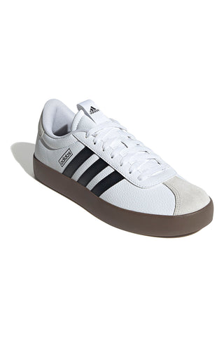 Weiße Sneakers mit schwarzen Details und Gummisohle Adidas Vl Court 3