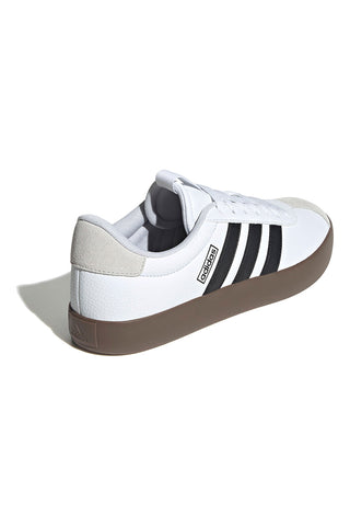 Weiße Sneakers mit schwarzen Details und Gummisohle Adidas Vl Court 3