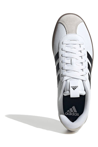 Weiße Sneakers mit schwarzen Details und Gummisohle Adidas Vl Court 3