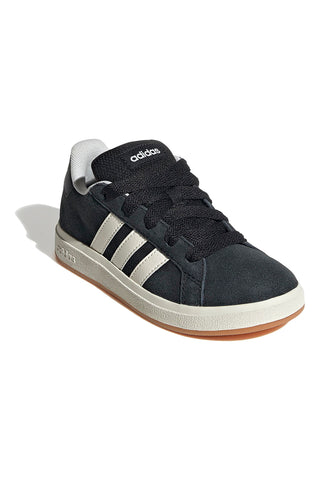 Schwarze Sneakers aus Wildleder Adidas Grand Court 00s
