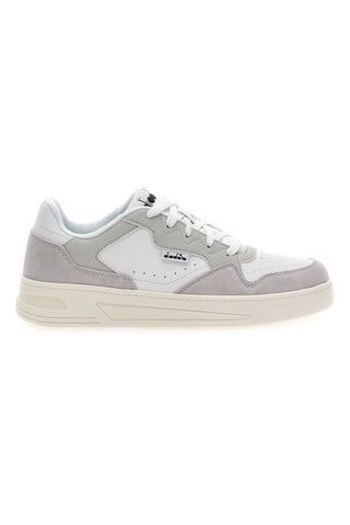 Weiße Diadora Ginger S Sneaker mit kontrastierenden Ledereinsätzen
